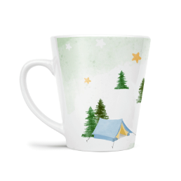 Fotohrnček latte malý - originálny darček - Watercolor camping